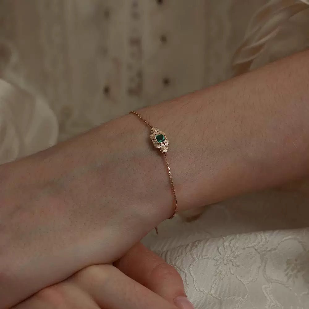 Engraved Floral Bracelet - Image 2