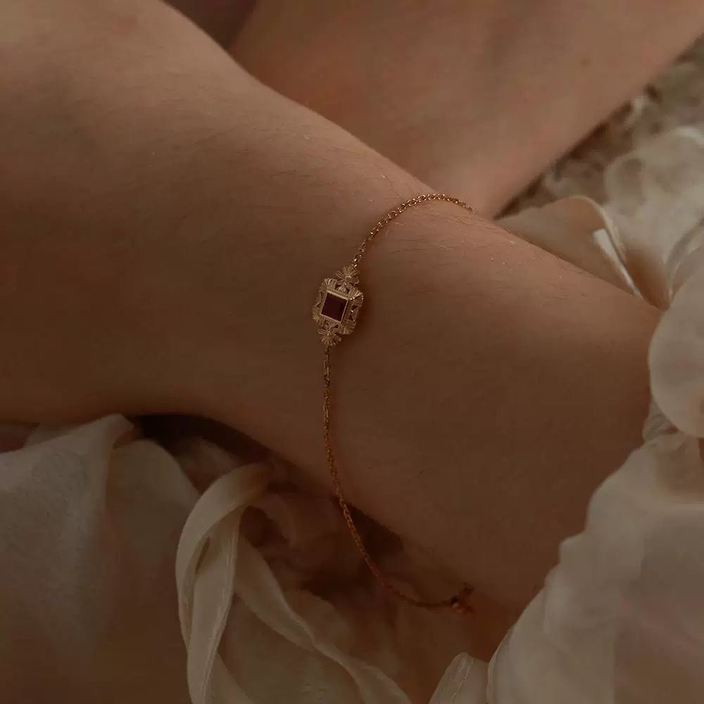Engraved Floral Bracelet - Image 3