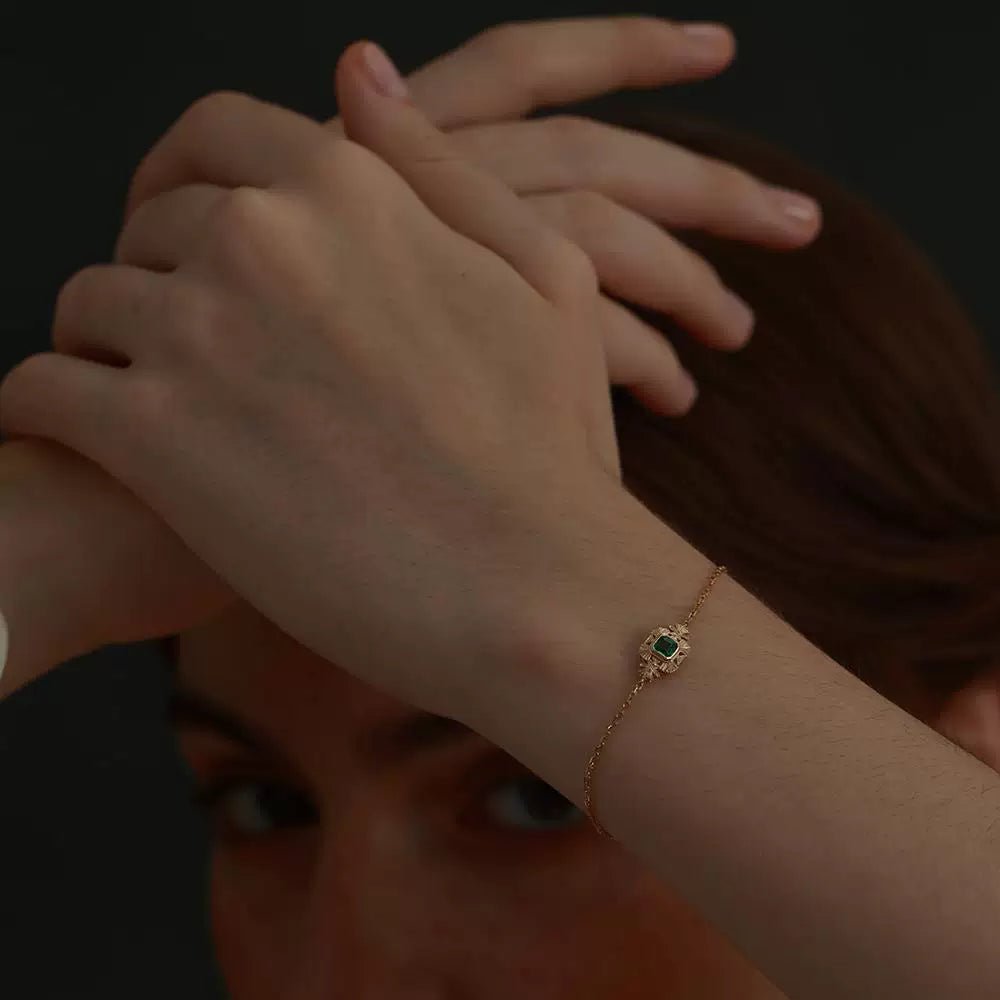 Engraved Floral Bracelet - Image 4