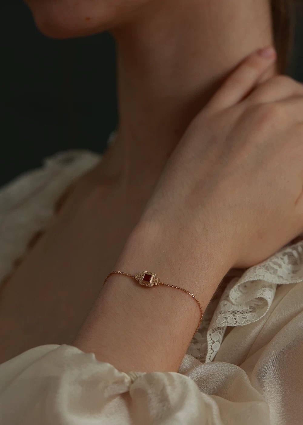 Engraved Floral Bracelet - Image 6